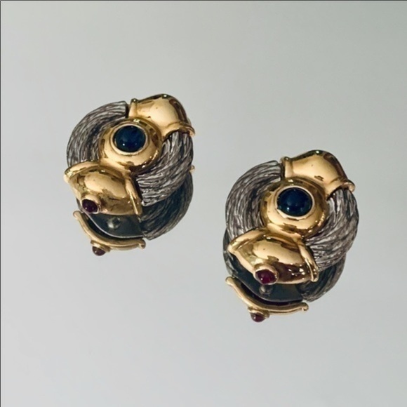 ✨🌟Vintage Clip On Cabochon Earrings ✨ - Picture 2 of 3